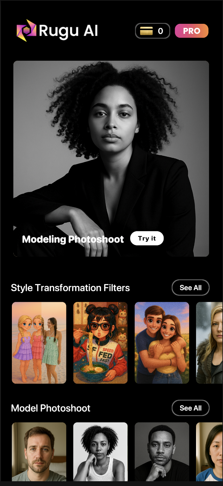 Rugu AI App Interface